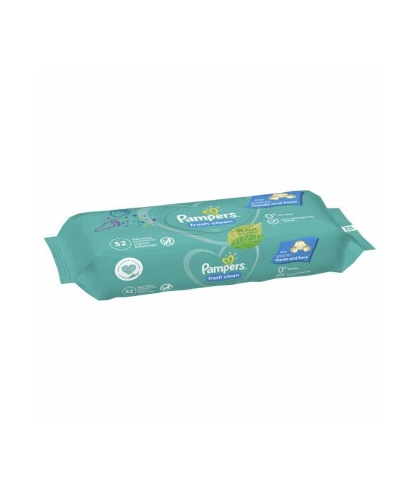 PAMPERS BABY WIPES FRESH CLEAN 12/52CT