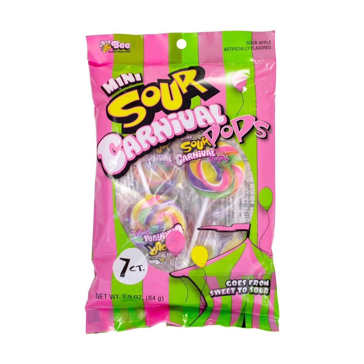 MINI SOUR CARNIVAL POPS 12/2.9OZ