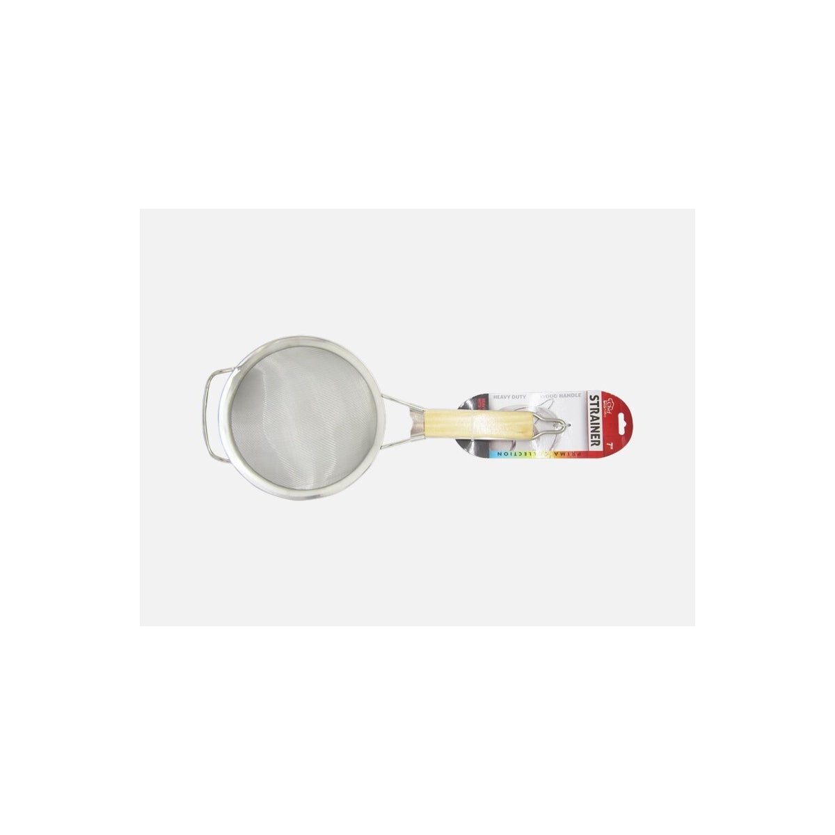 7" WOODEN HANDLE STRAINER 12CT