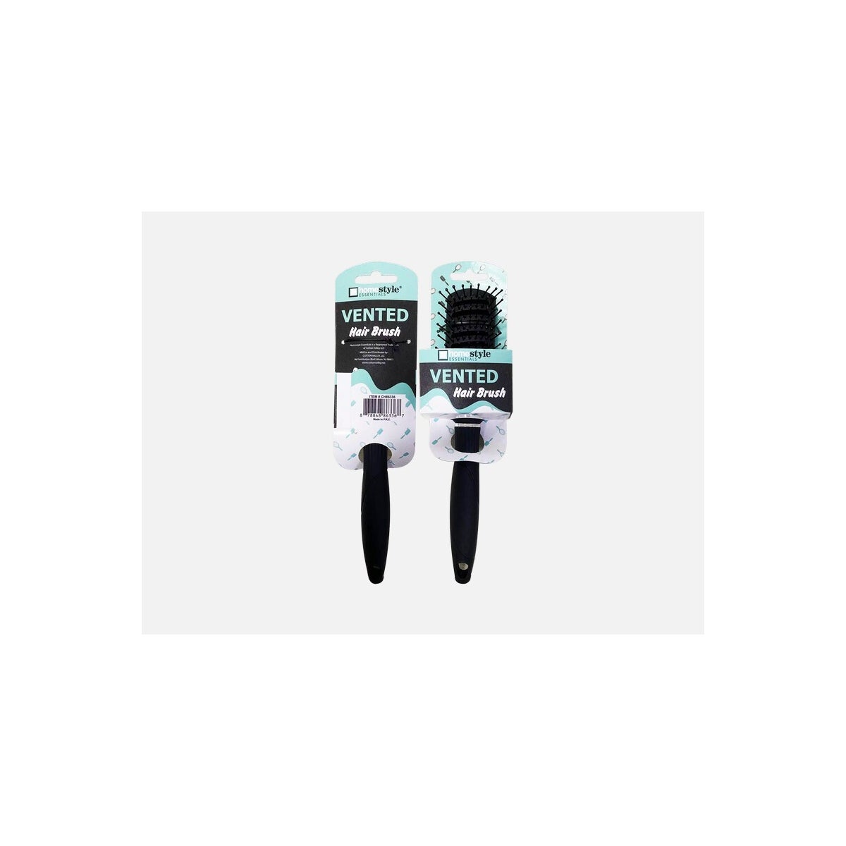 VENTED HAIRBRUSH BLACK 12CT