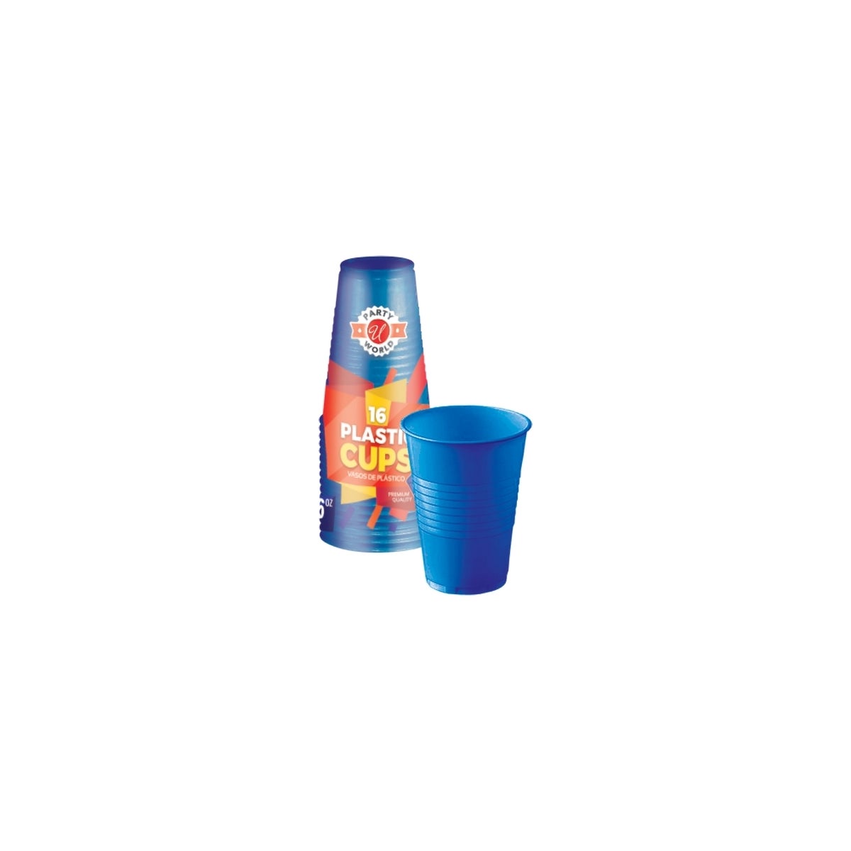 16OZ BLUE PLASTIC CUPS 48/16CT