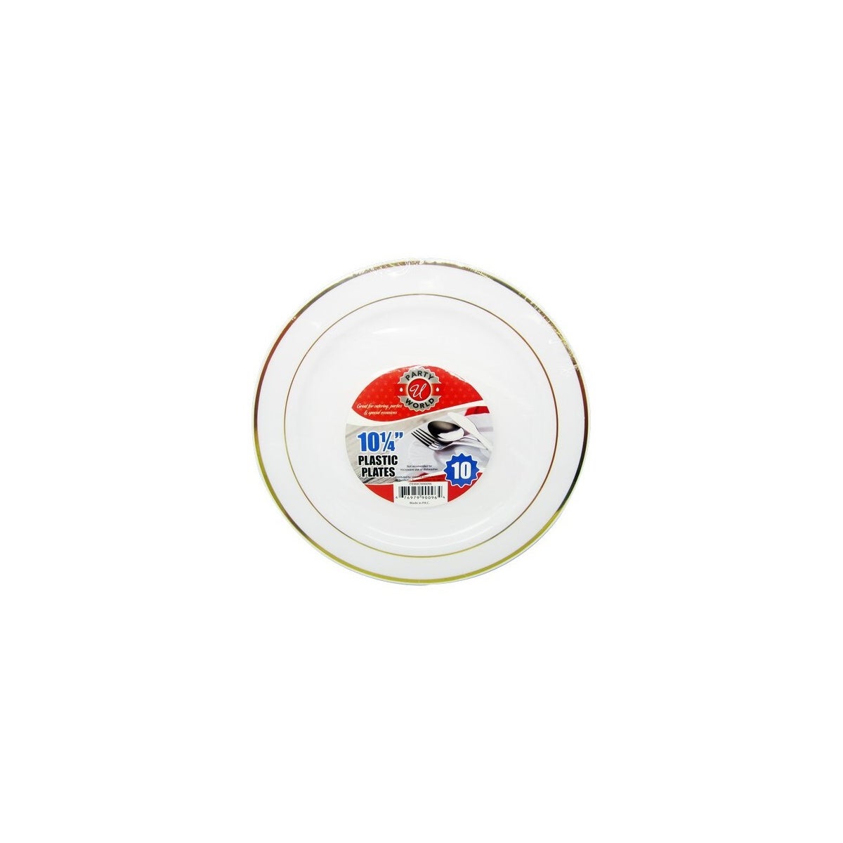 10.25" GOLD RIM PLATE 12/10CT