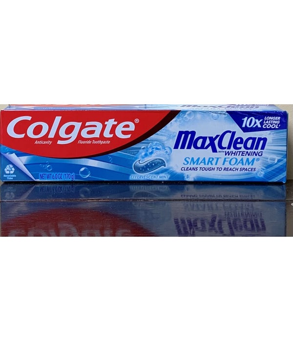 COLGATE MAX CLEAN SMART FOAM EFFERVECENT MINT 24/6OZ
