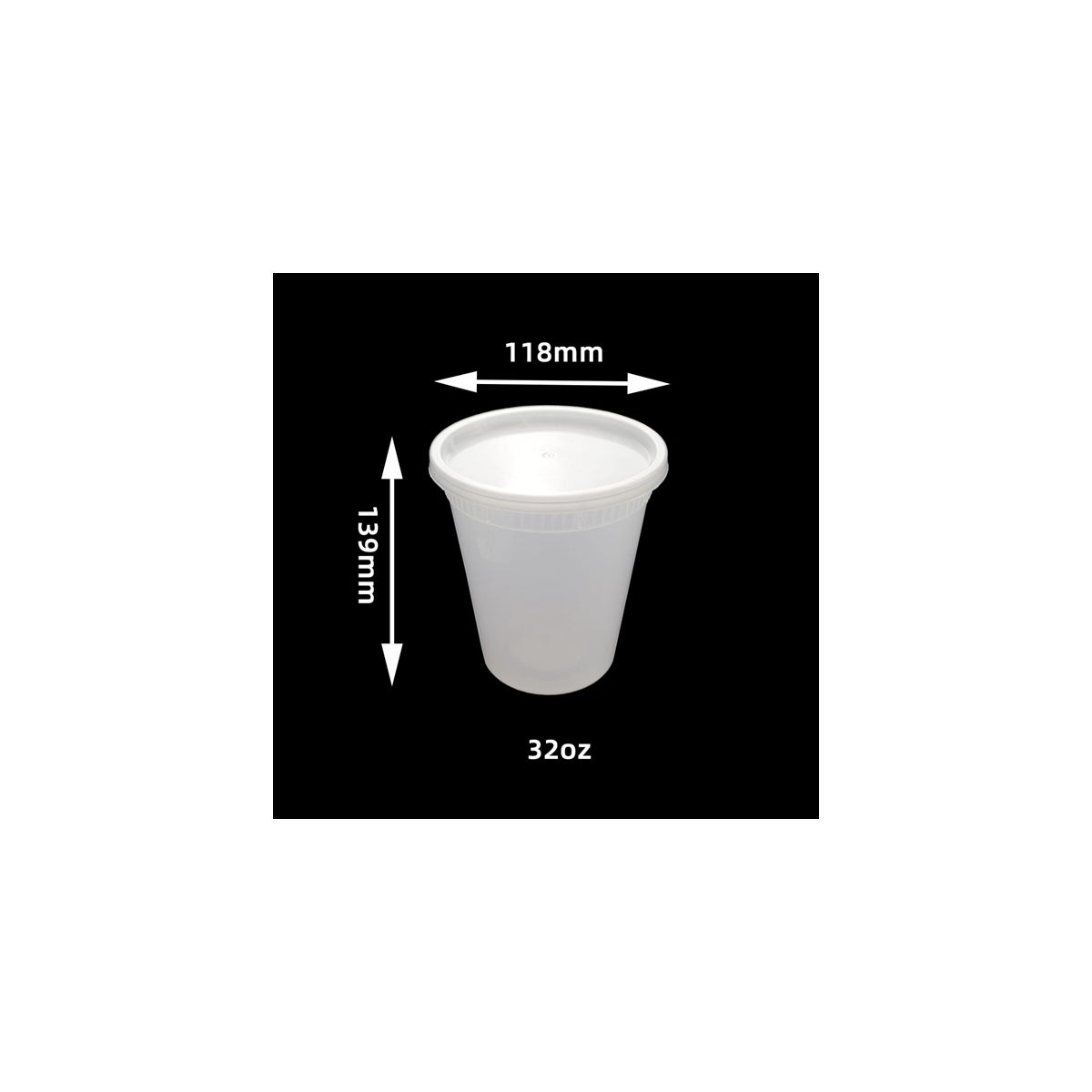 32OZ FOOD CONTAINER W/LIDS 240CT