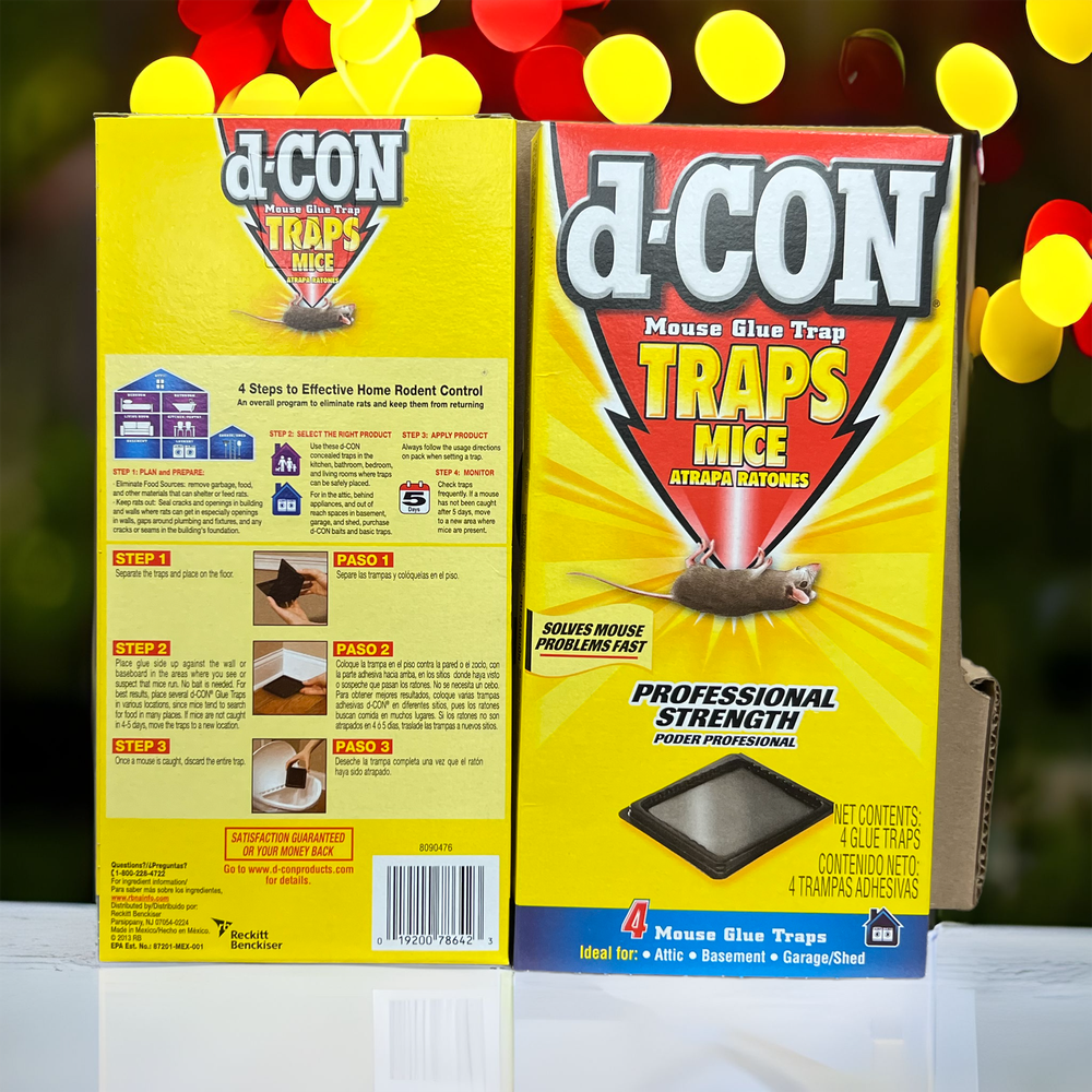 d-CON MOUSE GLUE TRAP 12/4CT - pest control