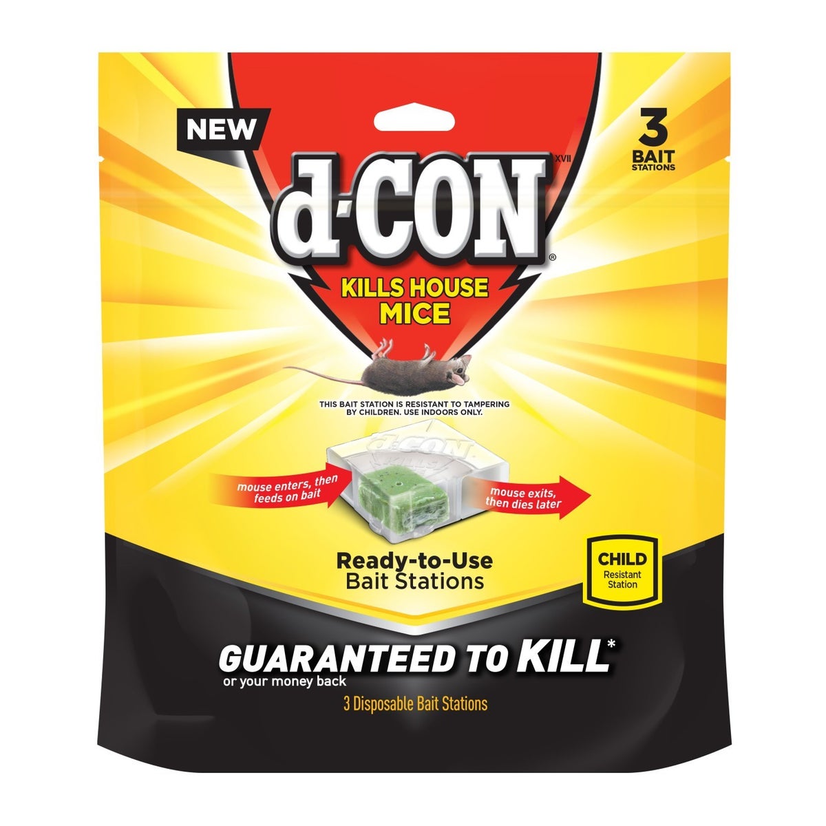 d-CON KILLS HOUSE MICE BAIT STATIONS 6/3CT (99427)