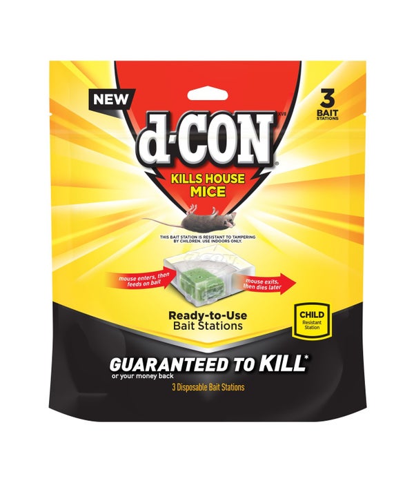 d-CON KILLS HOUSE MICE BAIT STATIONS 6/3CT (99427)