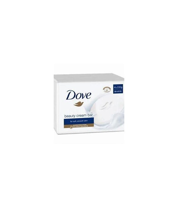 DOVE BAR SOAP 100GR WHITE 12/4PK