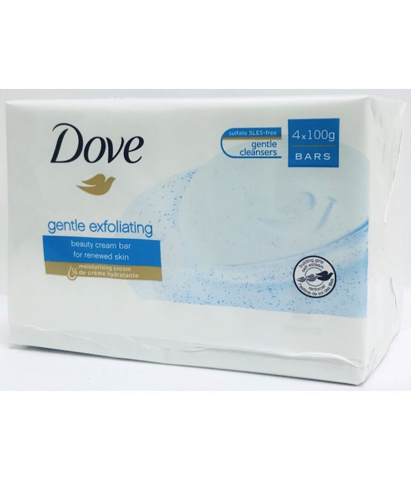 DOVE BAR SOAP 100GR EXFOLIATING 12/4PK