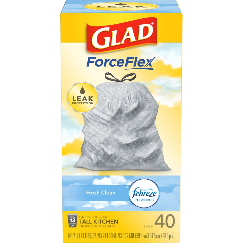 GLAD FORCE FLEX  CLEAN FRESH 6/40CT