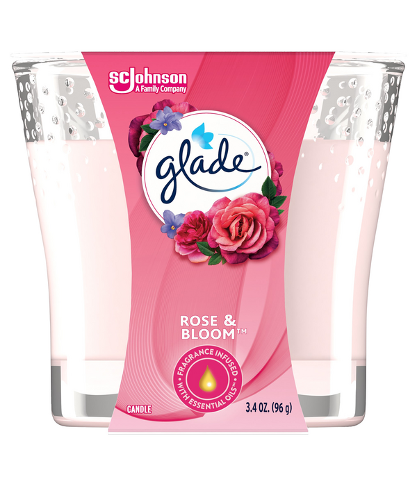 GLADE CANDLE ROSE&BLOOM 6/3.4OZ