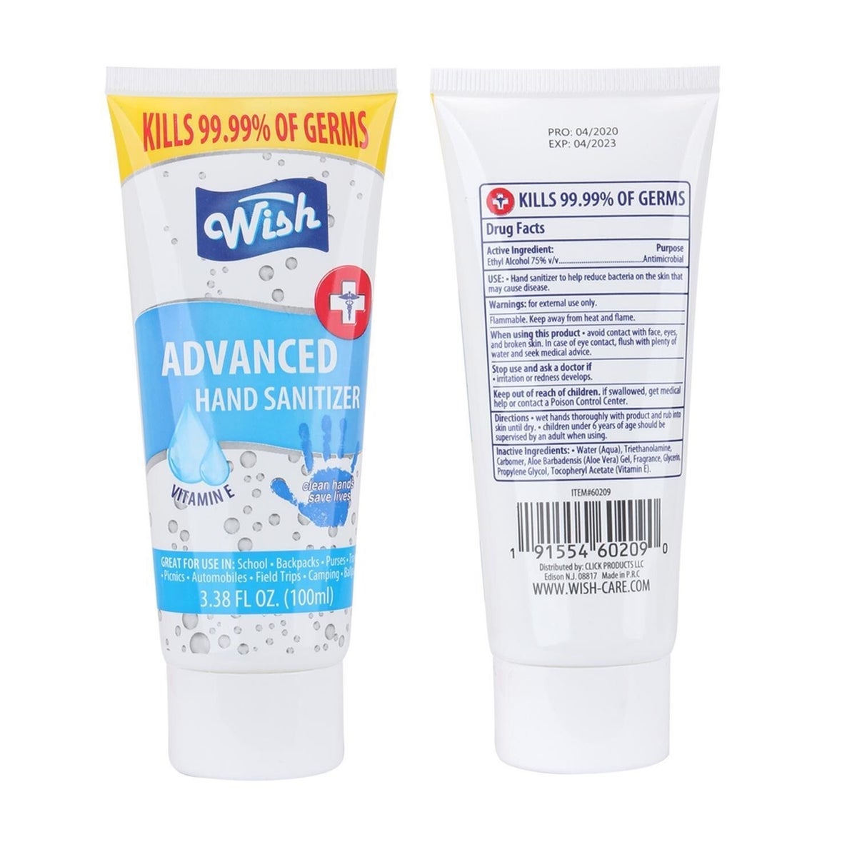 HAND SANITAIZER 24/3.8OZ (75% ALCOHOL)