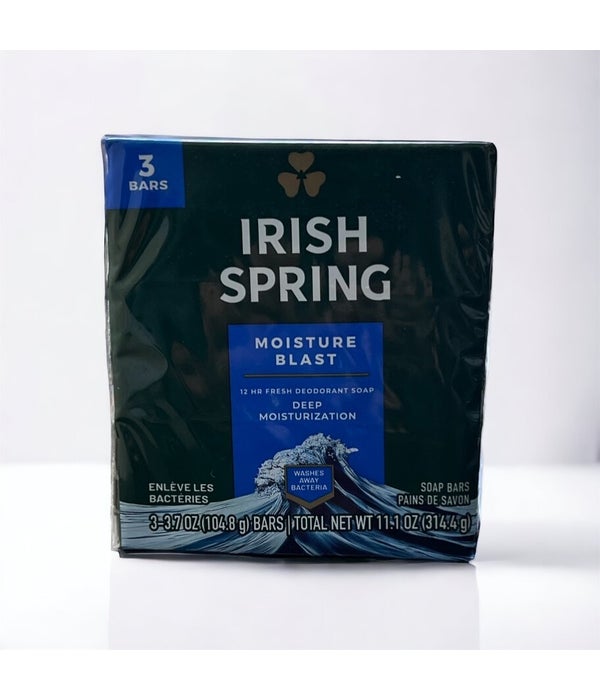 IRISH SPRING BAR SOAP MOISTURE BLAST 18/3PK(3.75OZ)