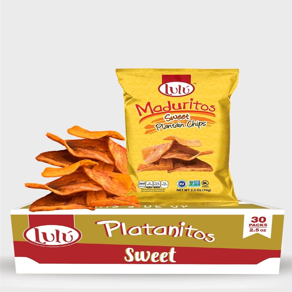 LULU MADURITOS SWEET PLANTAIN CHIPS 30/2.5OZ - grocery