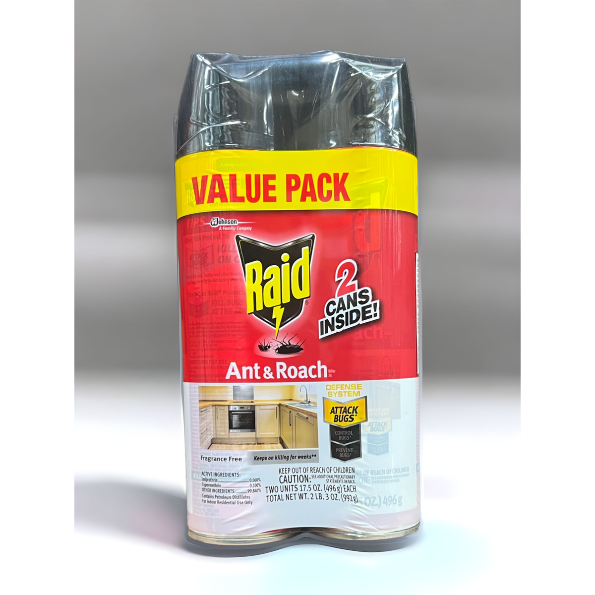 RAID ANT&ROACH KILLER FRAGANCE FREE 12/17.5OZ