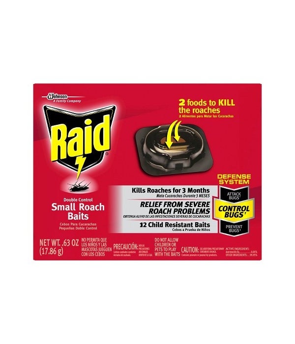 RAID SMALL ROACH DOUBLE CONTROL BAITS 6/12CT(15745)