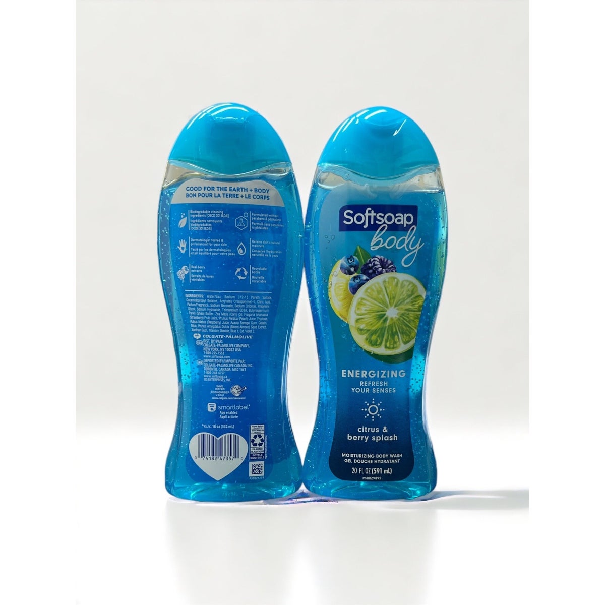 SOFTSOAP BODY WASH CITRUS SPLASH&BERRIES 4/20OZ