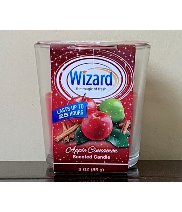 WIZARD SCENTED CANDLE APPLE CINNAMOND 12/3OZ