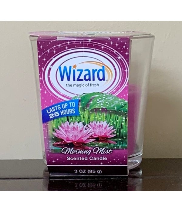 WIZARD SCENTED CANDLE MORNING MIST 12/3OZ