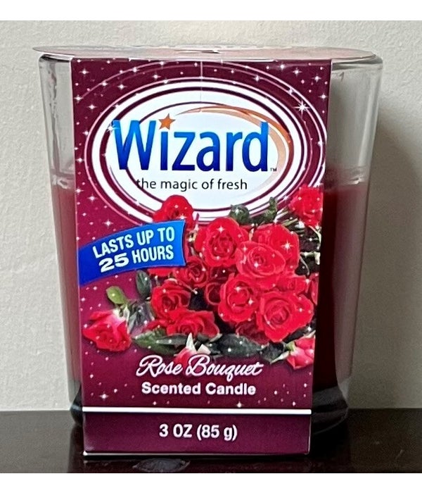 WIZARD CANDLE ROSE BOUQUET 12/3OZ