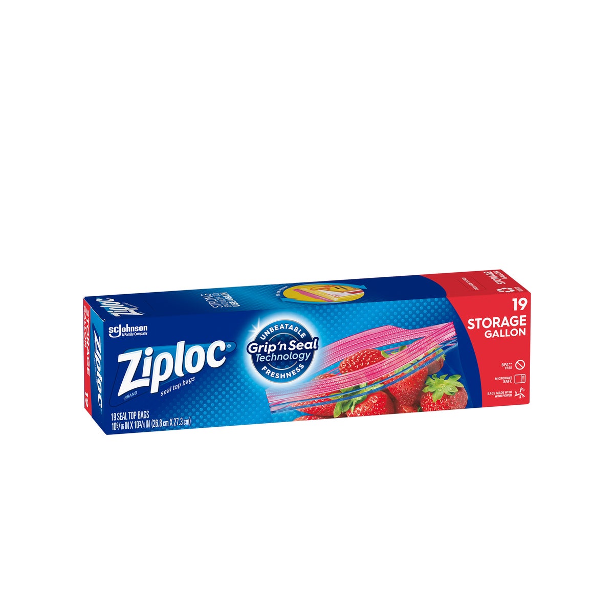 ZIPLOC STORAGE GALLON BAGS 12/19CT