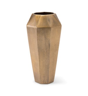 Hexx Vase (Round Tall) - Hand Finished Brass