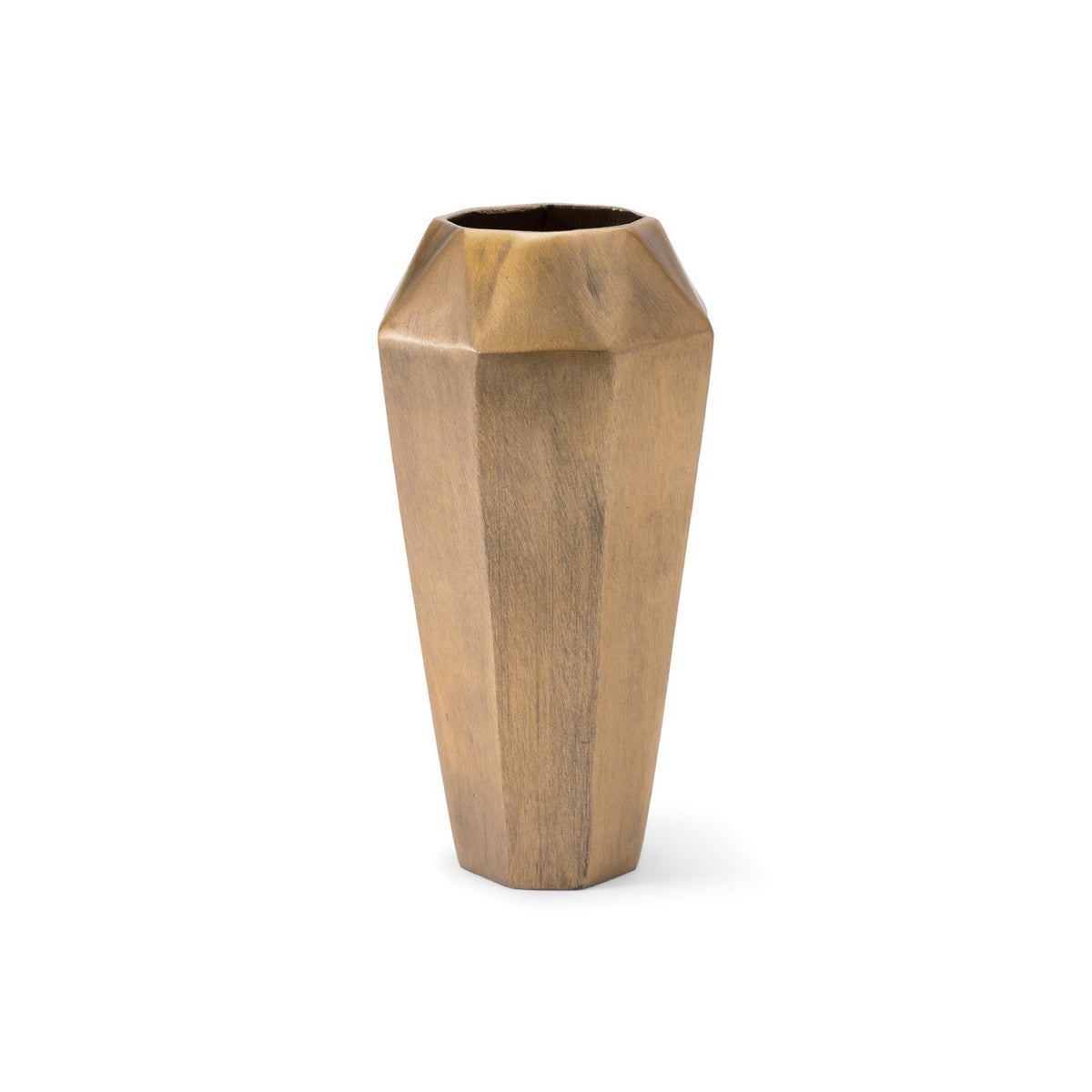 Hexx Vase (Round Tall) - Hand Finished Brass