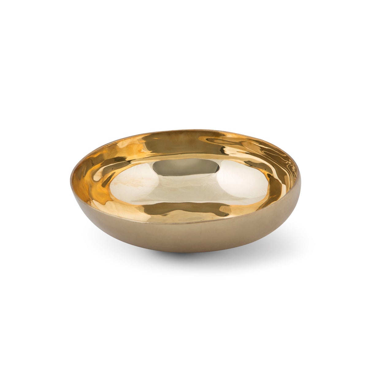 Luca Bowl (XLg) - Matte Brass, Polished