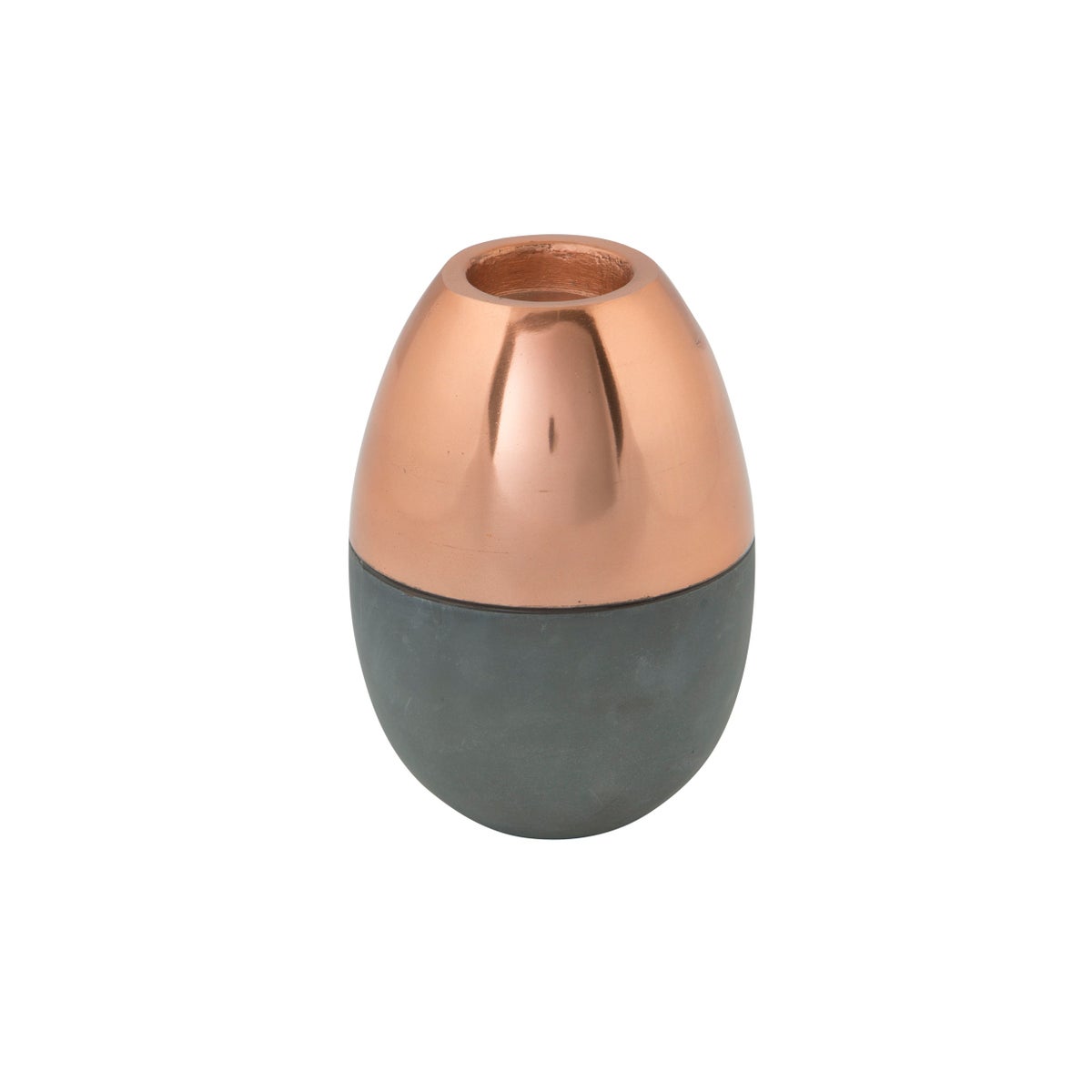 Isho Tealight Holder (Tall) - Grey, Copper