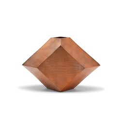 Hexx Vase (Sm) - Hand Finished Copper
