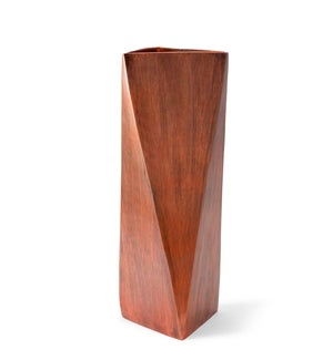 Hexx Vase (Square Tall) - Hand Finished Copper