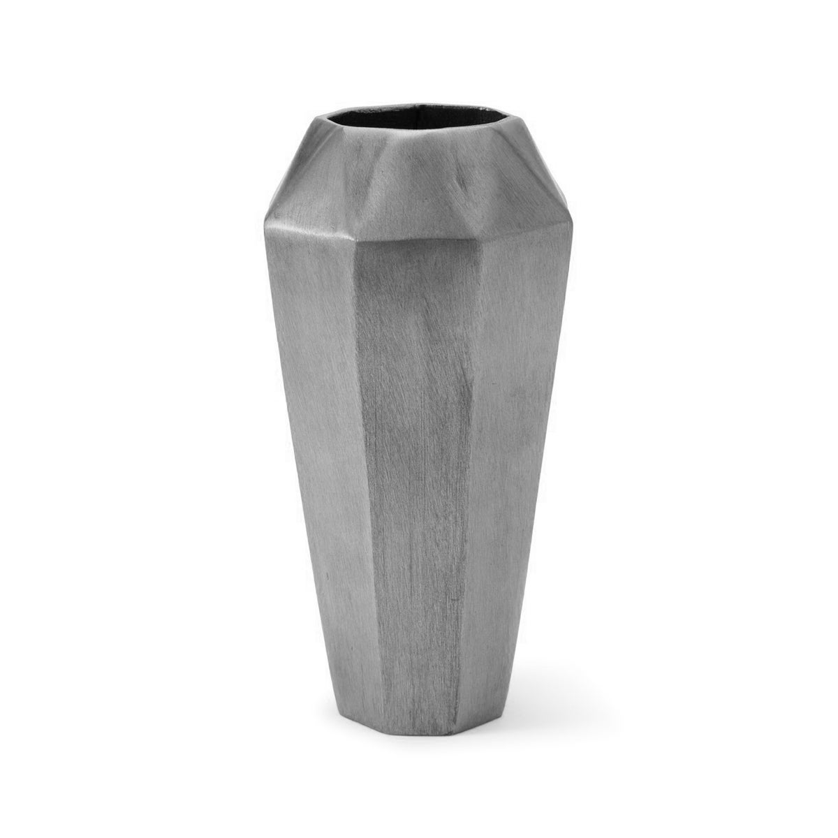 Hexx Vase (Round Tall) - Hand Finished Pewter