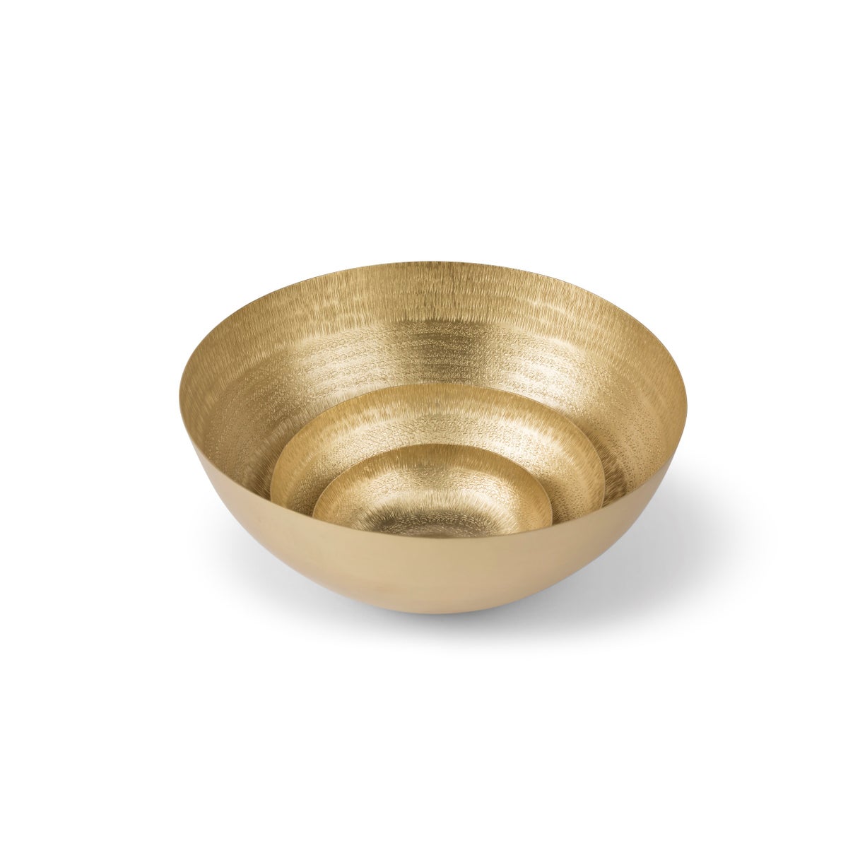 Clarice Bowl (Set) - Satin Brass