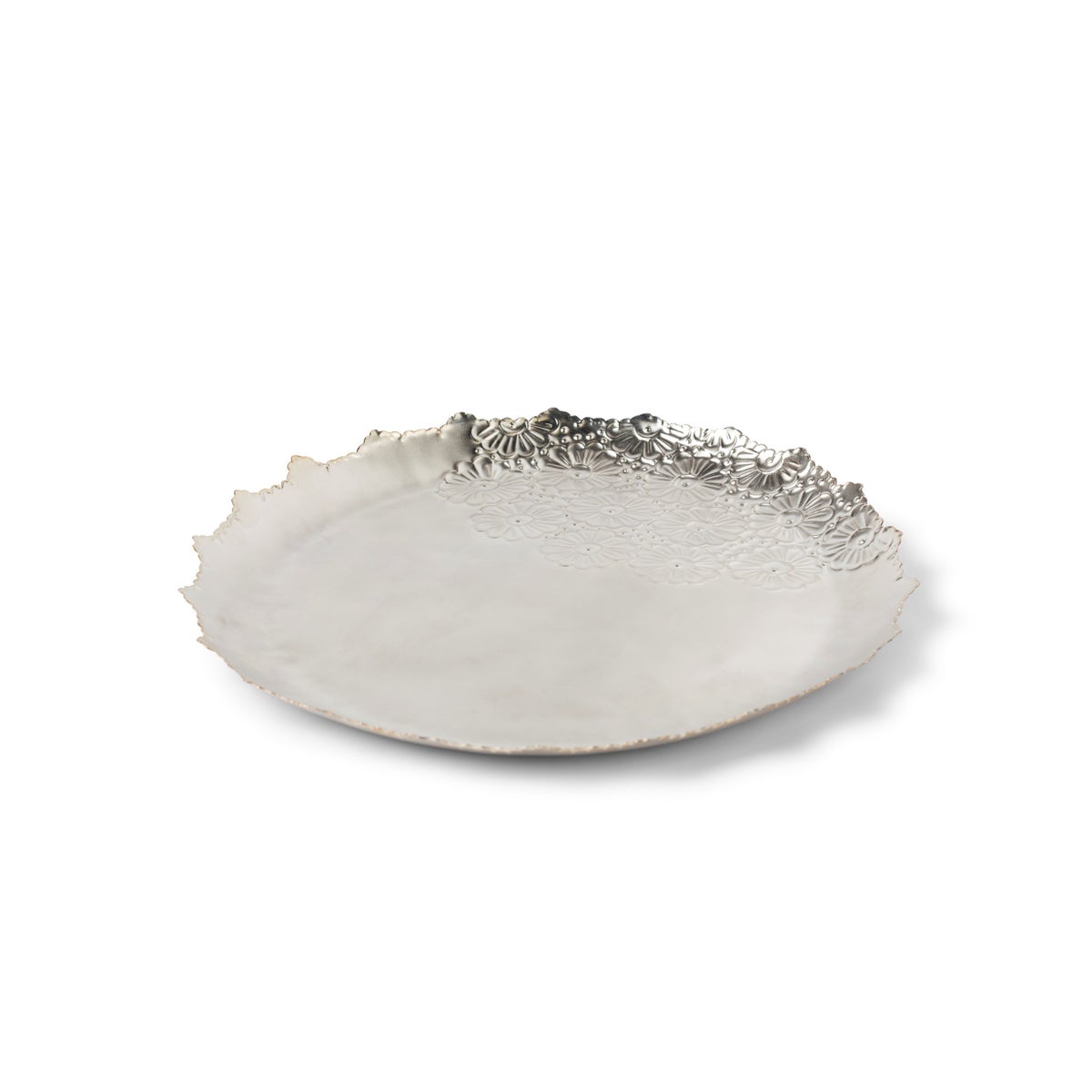 Daisy Chain Platter - Satin Nickel