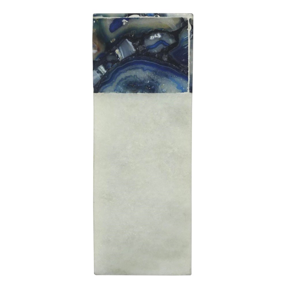 Adria Candle Holder Tall - Agate & Marble