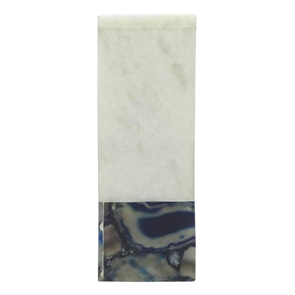 Adria Candle Holder Tall - Marble & Agate