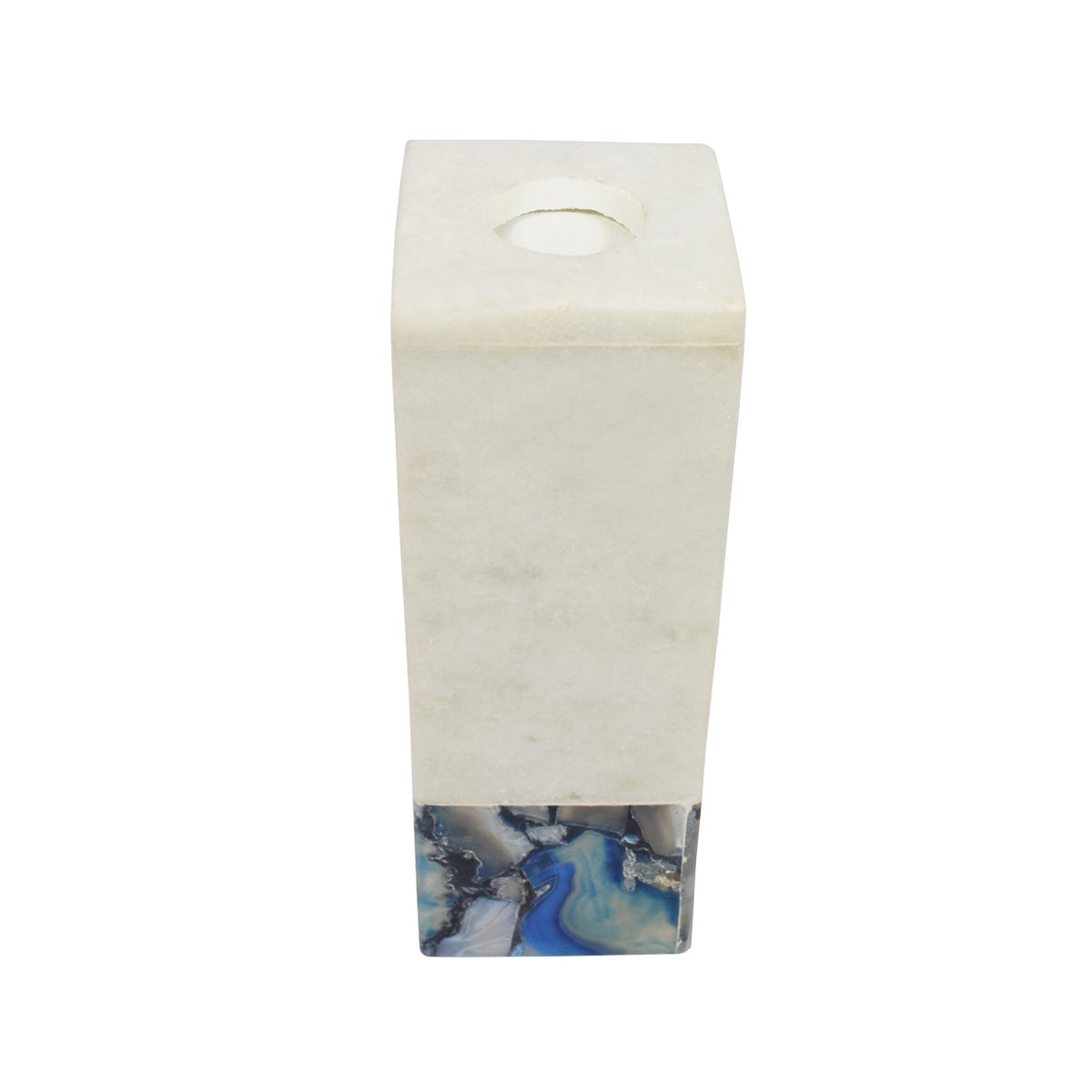 Adria Candle Holder Tall - Marble & Agate