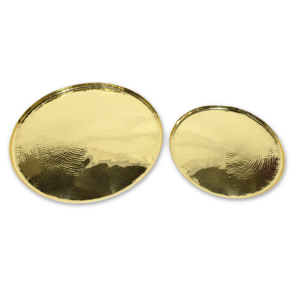 Santo Platter Set - Polished & Hand Textured Brass