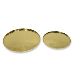 Santo Platter Set - Polished & Hand Textured Brass