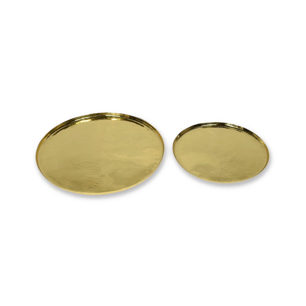 Santo Platter Set - Polished & Hand Textured Brass