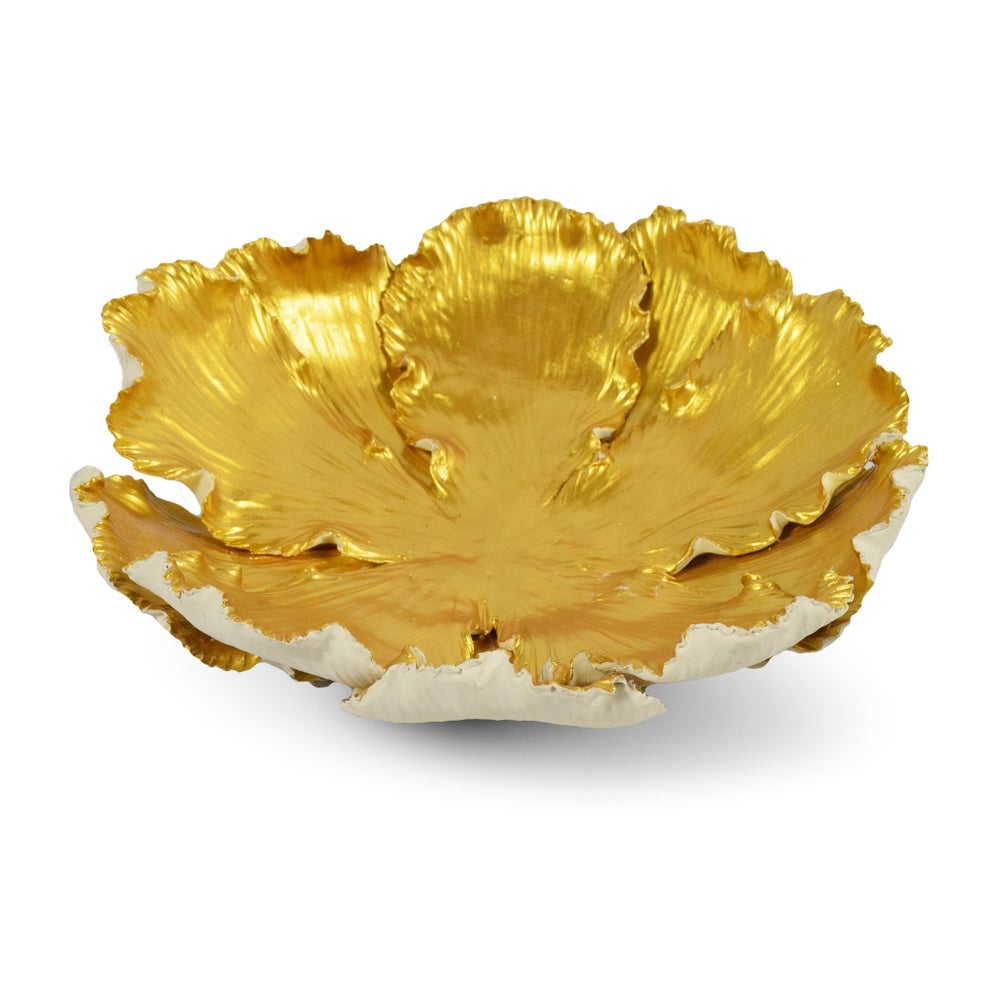 Kuri Bowl - White & Old Gold