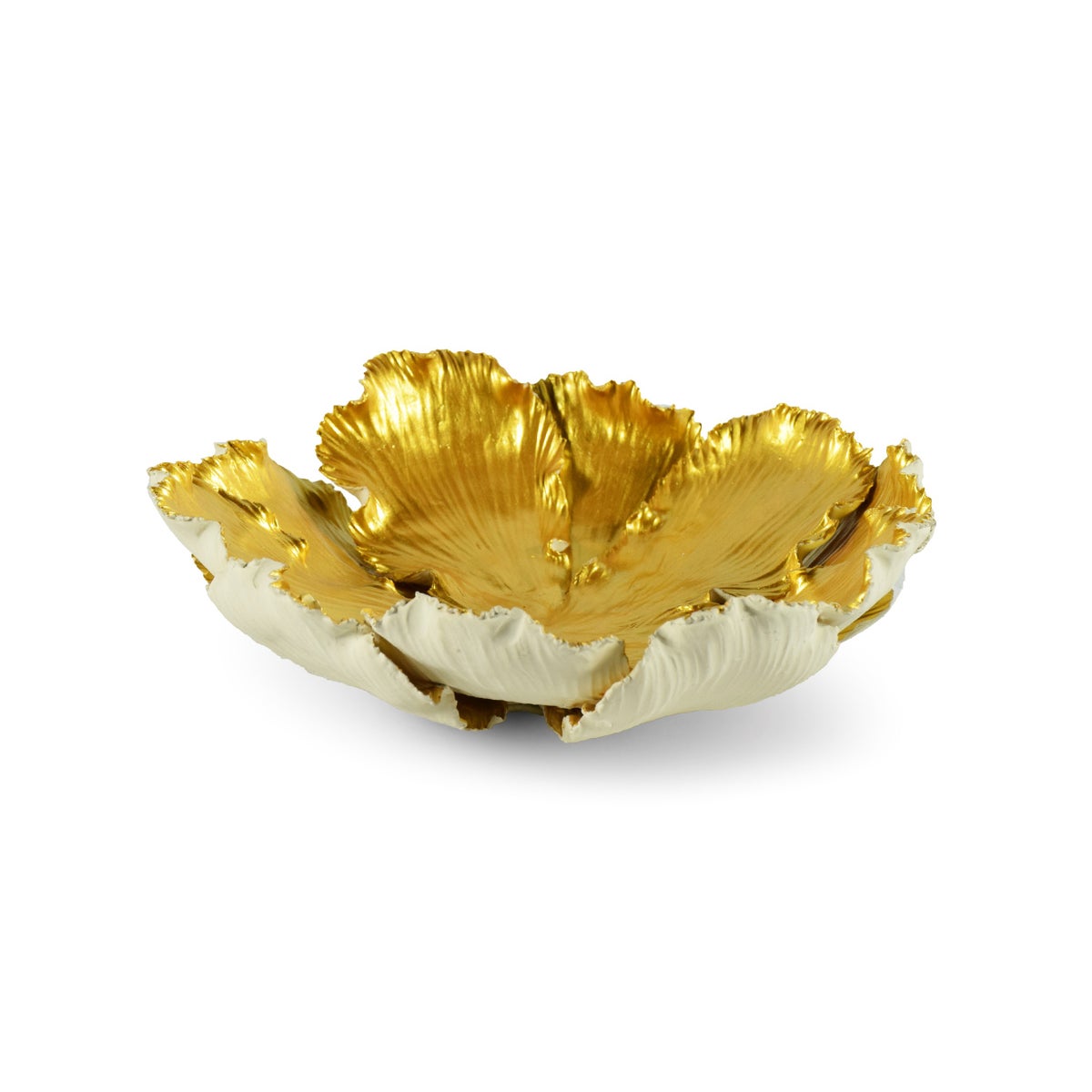 Kuri Bowl - White & Old Gold