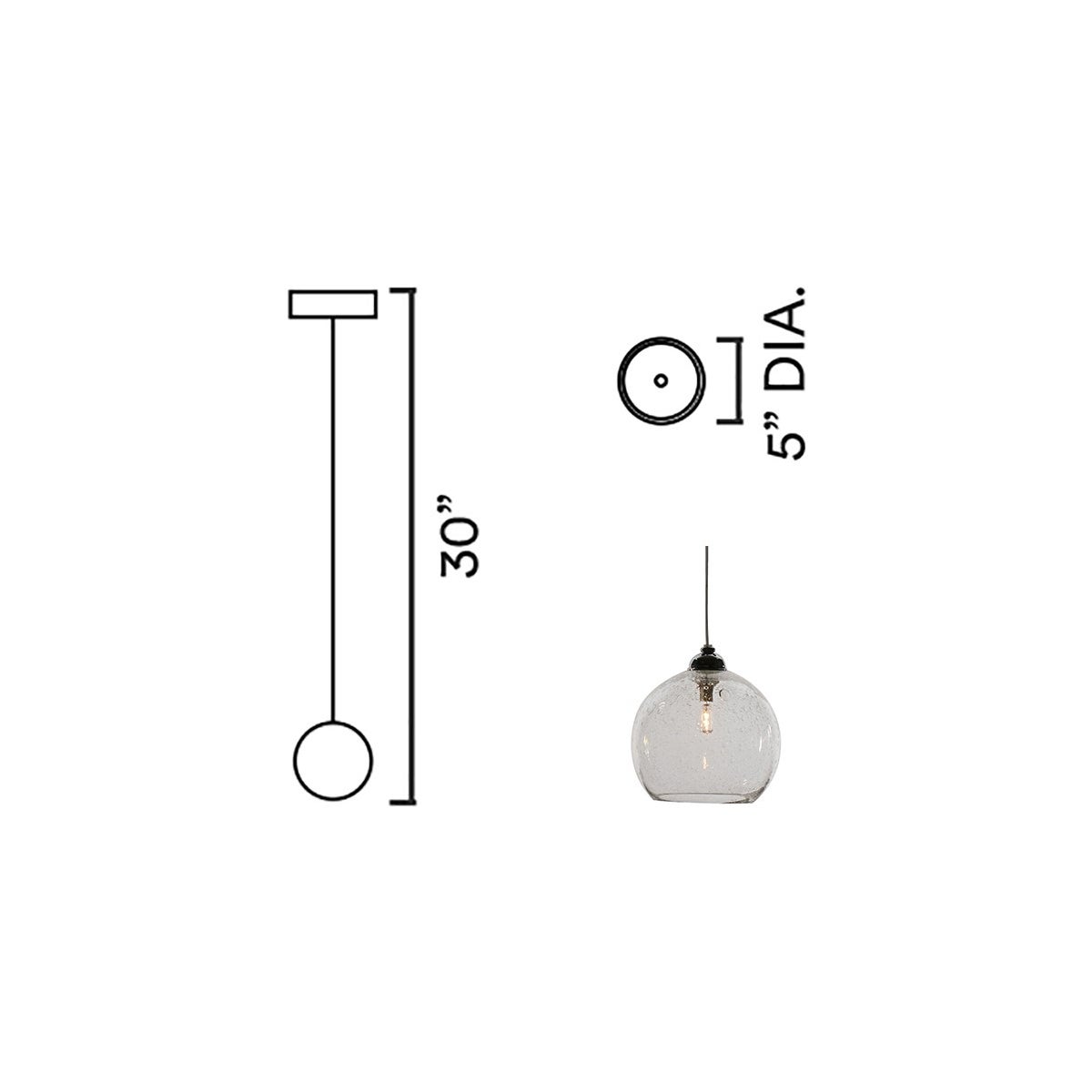 Systo Tramonto 01 Single Chandelier Round