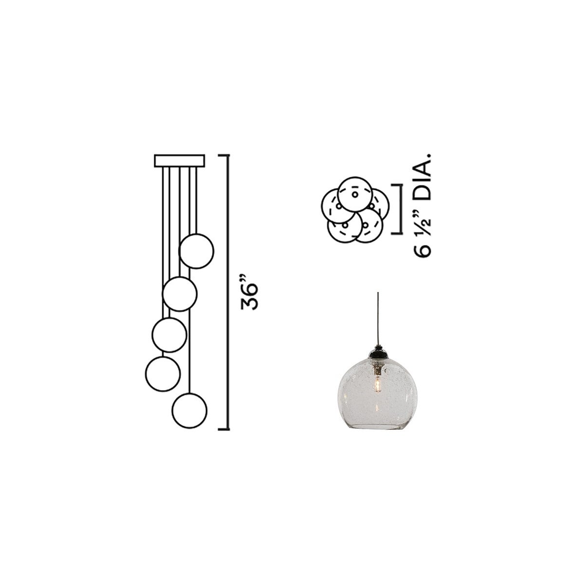 Systo Tramonto 05 Chandelier Round