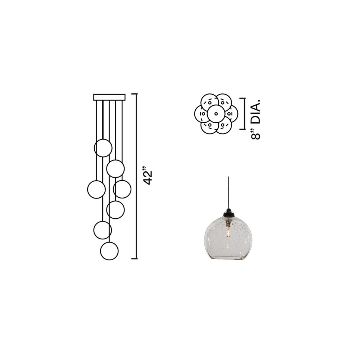 Systo Tramonto 07 Chandelier Round