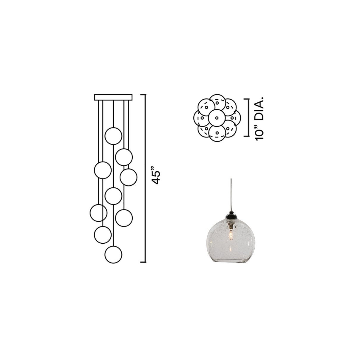 Systo Tramonto 09 Chandelier Round