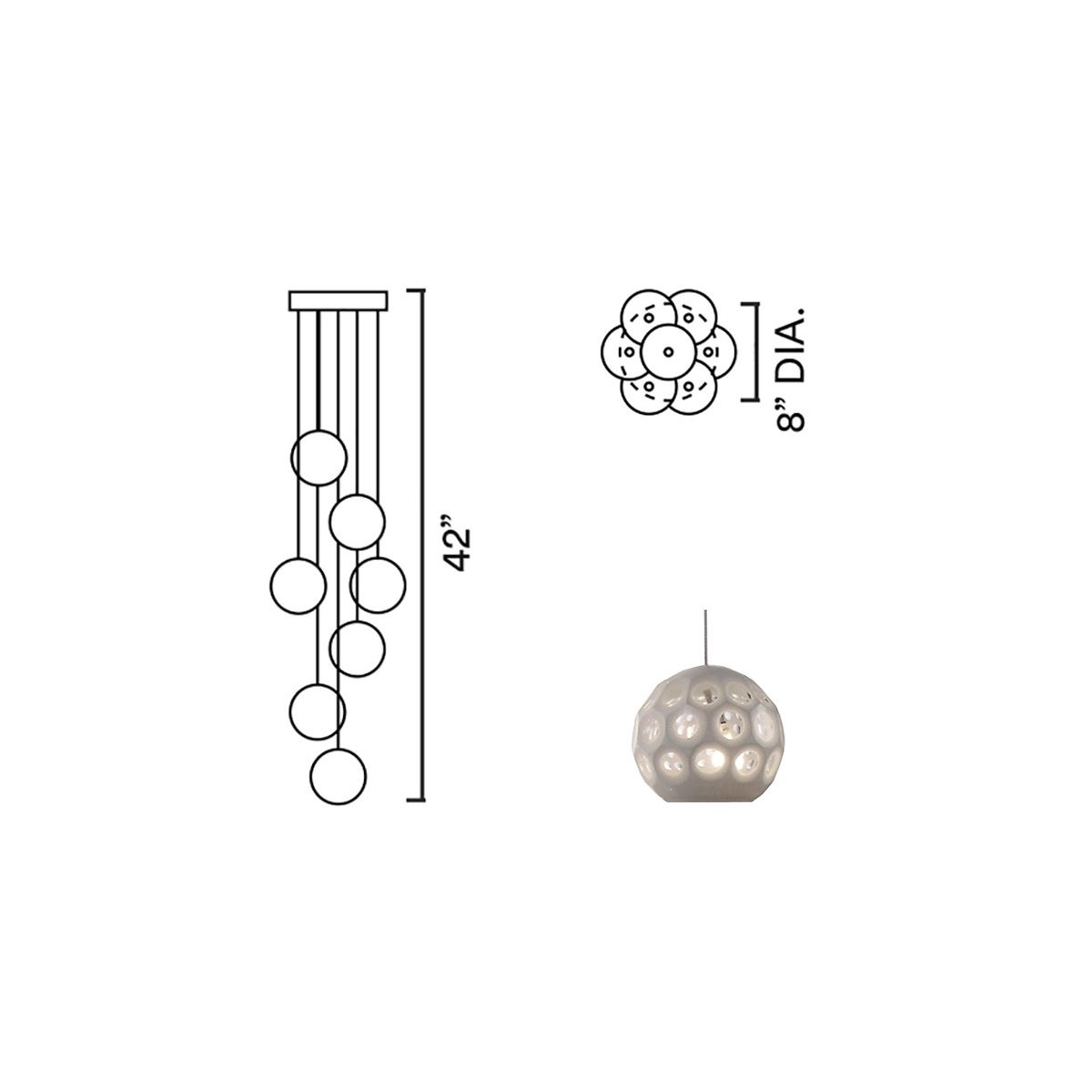 Systo Petra 07 Chandelier Round