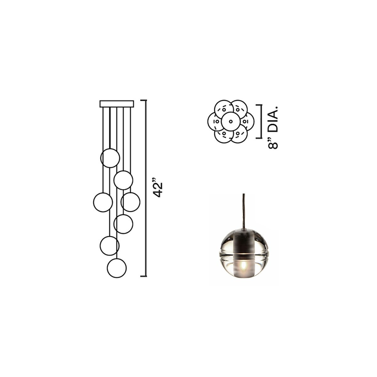 Systo Pallino 07 Chandelier Round