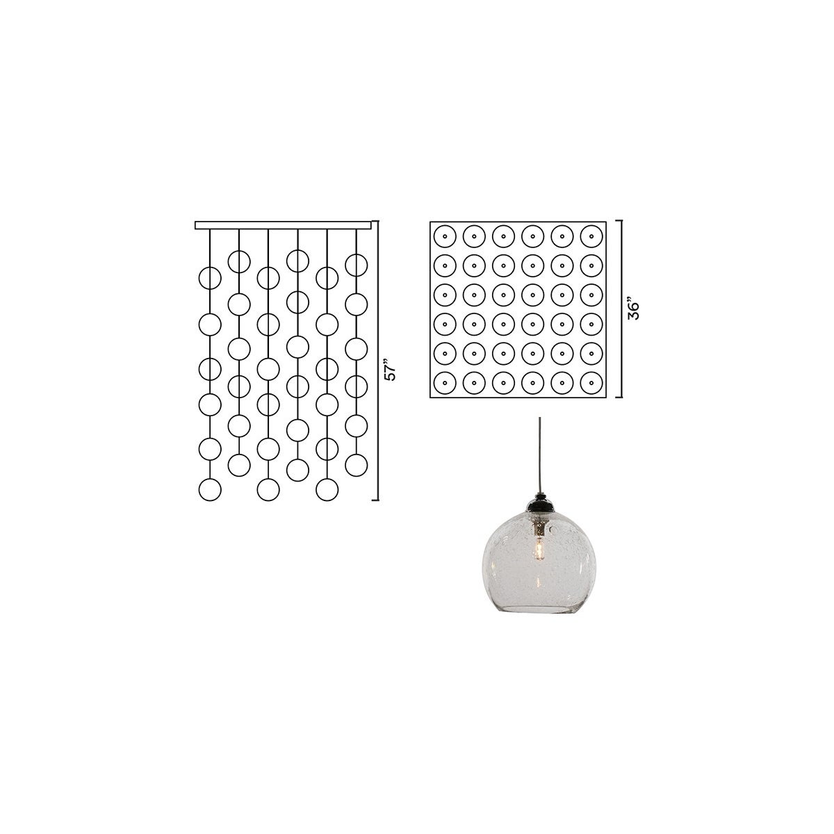 Systo Tramonto 36 Chandelier Square Large