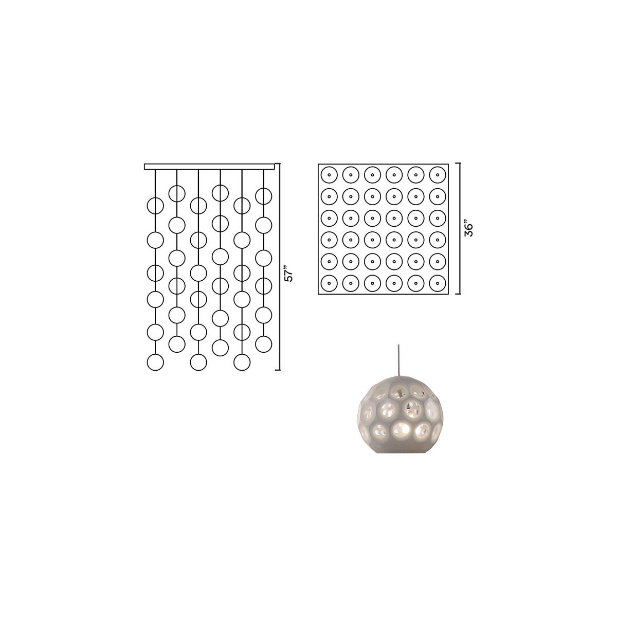 Systo Petra 36 Chandelier Square Large